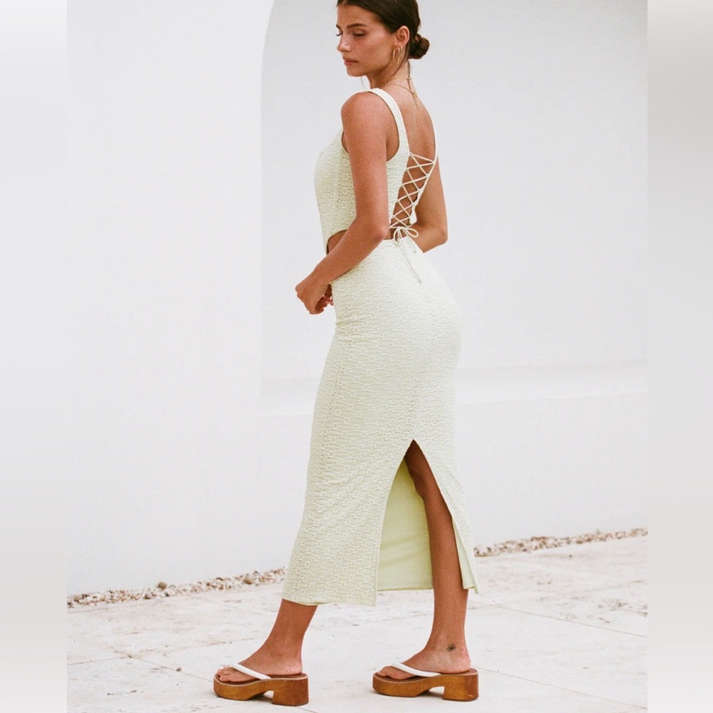 Sabo Skirt Skirt / Crop top Set in Light Green